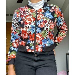 Unique Floral Leopard Printed Jacket